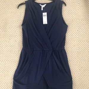 BCBGeneration Navy Sleeveless Wrap Dress